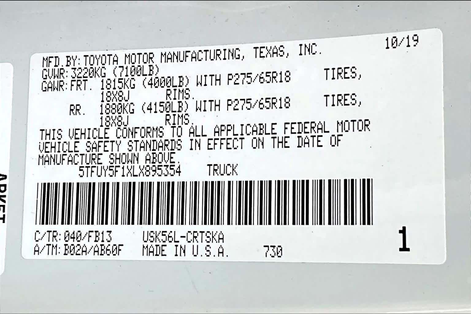 2020 Toyota Tundra SR5 Double Cab 6.5 Bed 5.7L - Photo 36