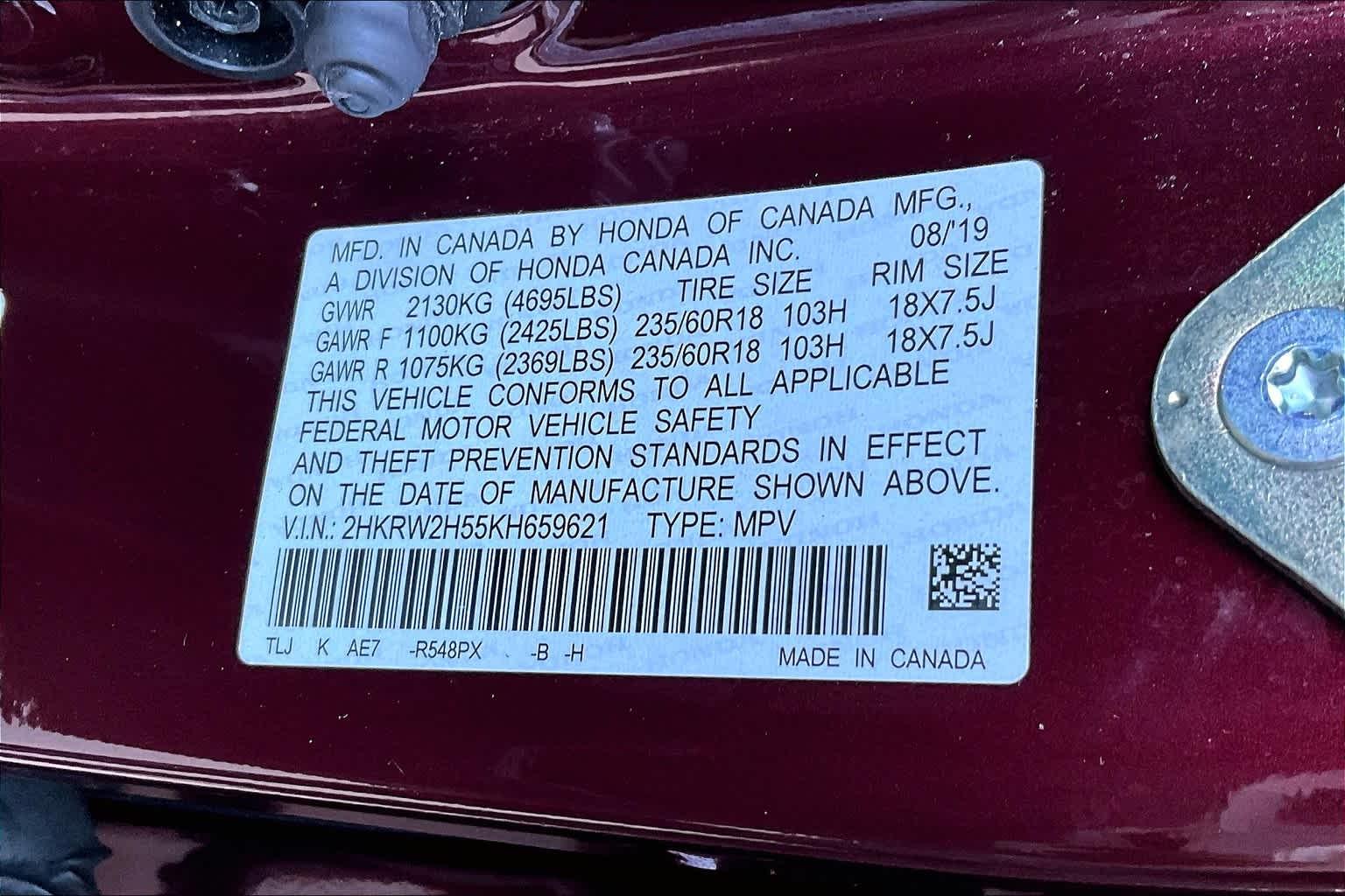 2019 Honda CR-V EX - Photo 35