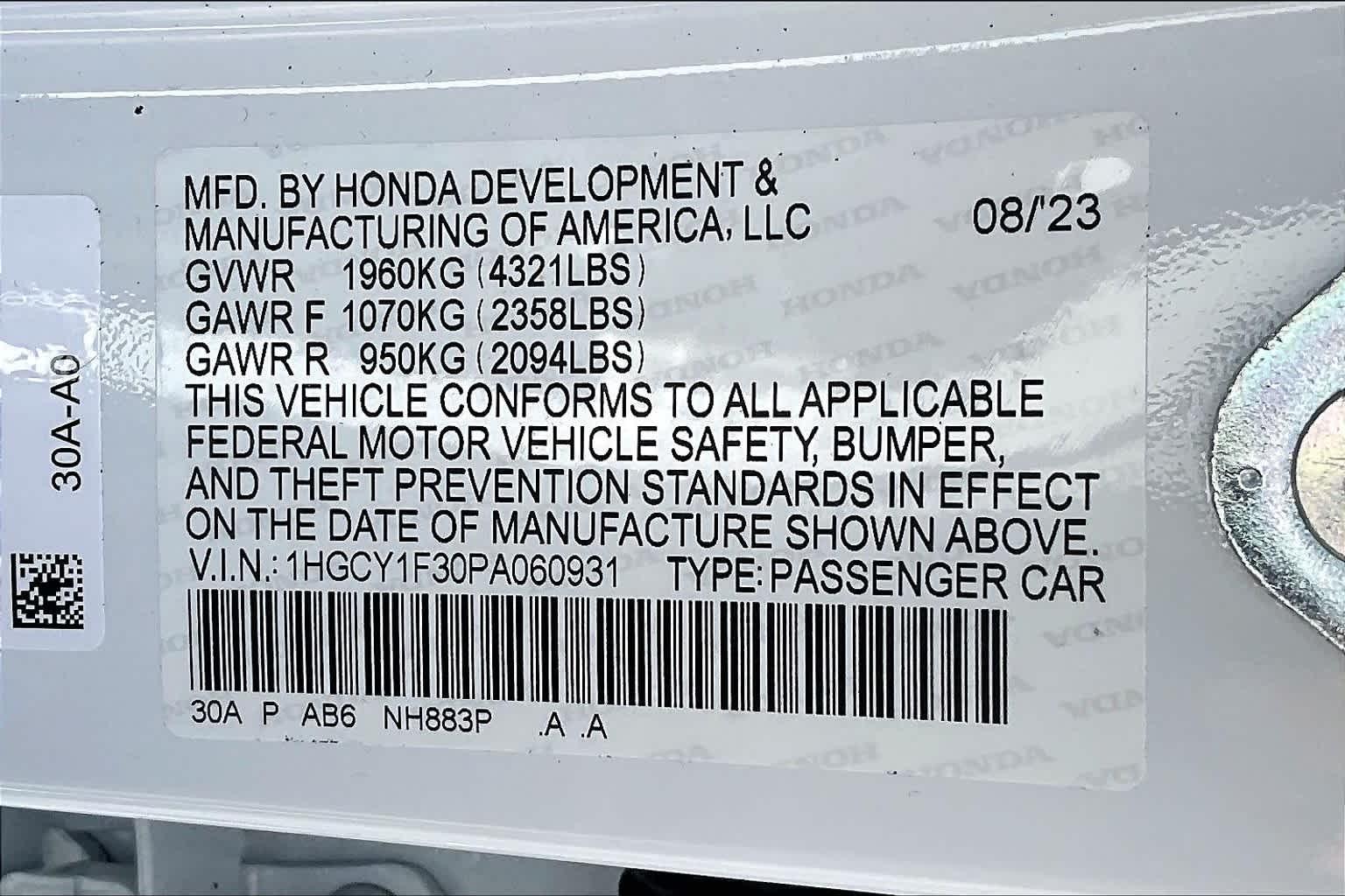 2023 Honda Accord EX - Photo 16