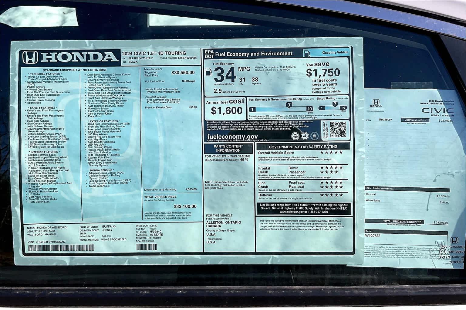 2024 Honda Civic Touring - Photo 17